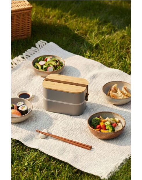 Grijze lunchbox - 1.000 ml