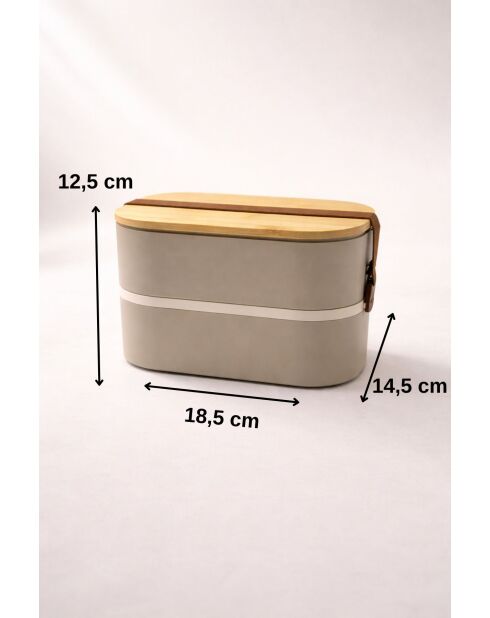 Grijze lunchbox - 1.000 ml