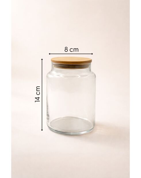 Ensemble de 12 bocaux transparent - 900 ml