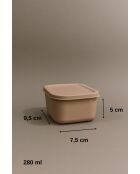 Ensemble de 3 boîtes de rangement rose - 280 ml
