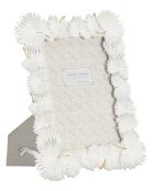 Cadre photo en polyrésine et verre Palm Leaf blanc – 22,7x1,5x28 cm (format photo 15x20 cm)