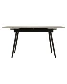 Table à manger extensible en métal et céramique Matt noir/blanc – 120x80x75 cm