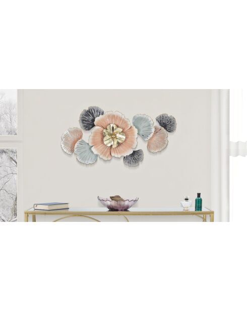 Panneau mural en fer Soty multicolore– 93x7,5x53 cm