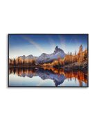 Impression sur toile laquée en bois de pin, toile et plastique Lake avec cadre multicolore – 90x4x60 cm