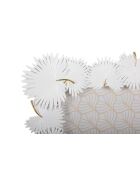 Witte fotolijst van polyresin en glas met palmblad — 28,5x1,7x33 cm (fotoformaat 20x25 cm)