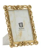 Portafoto in poliresina e vetro Classic dorato — 26,9x2x32,3 cm (formato foto 20x25 cm)