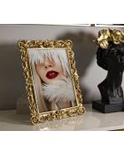 Portafoto in poliresina e vetro Classic dorato — 26,9x2x32,3 cm (formato foto 20x25 cm)