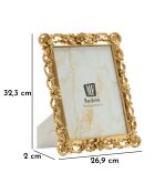 Portafoto in poliresina e vetro Classic dorato — 26,9x2x32,3 cm (formato foto 20x25 cm)