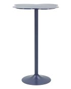 Table de bar en métal Clox bleu pétrole – D.60x103 cm