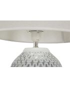 Lampe de table en résine Wave argent et blanc – D.35x65 cm