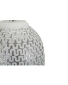 Lampe de table en résine Wave argent et blanc – D.35x65 cm