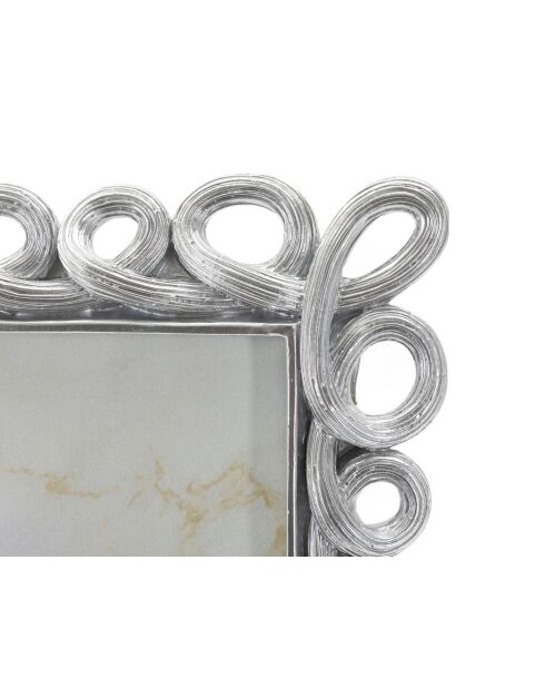 Cadre photo en polyrésine et verre Hollow argenté – 20,8x1,9x25,9 cm (format photo 15x20 cm)