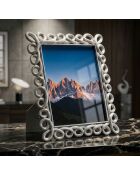 Cadre photo en polyrésine et verre Hollow argenté – 20,8x1,9x25,9 cm (format photo 15x20 cm)