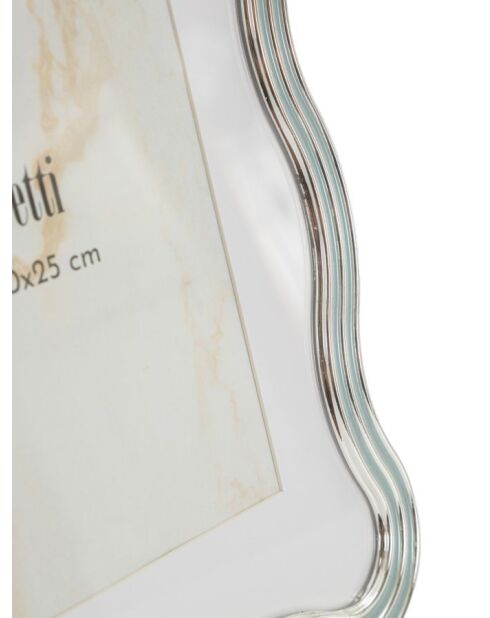 Hellblau/silberner Elizabeth Bilderrahmen aus Zink und Glas — 22,7 x 1,3 x 27,6 cm (Fotogröße 20 x 25 cm)
