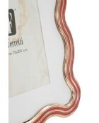 Cadre photoen zinc et verre Elizabeth rouge/or – 17,5x1,3x22,5 cm (format photo 15x20 cm)