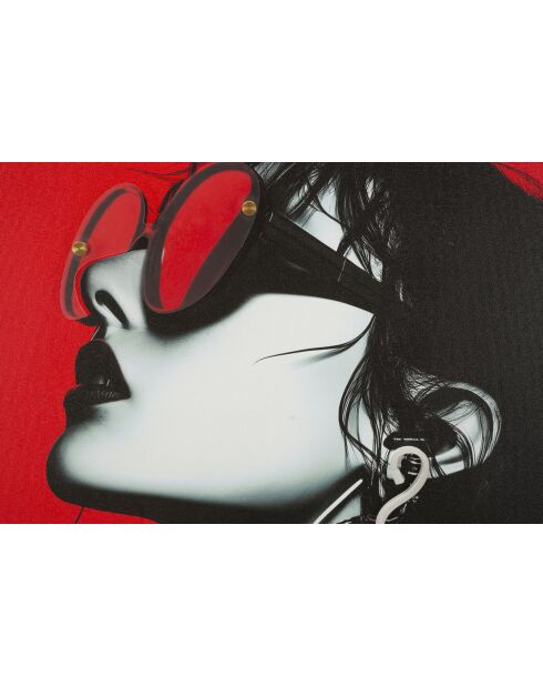 Tableau sur toile avec LED en toile, plastique et mdf Psyco (modèle B) multicolore – 60x3,5x90 cm