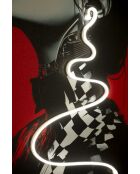 Tableau sur toile avec LED en toile, plastique et mdf Psyco (modèle B) multicolore – 60x3,5x90 cm