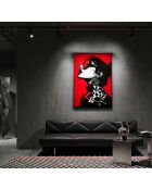 Tableau sur toile avec LED en toile, plastique et mdf Psyco (modèle B) multicolore – 60x3,5x90 cm