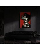 Tableau sur toile avec LED en toile, plastique et mdf Psyco (modèle B) multicolore – 60x3,5x90 cm