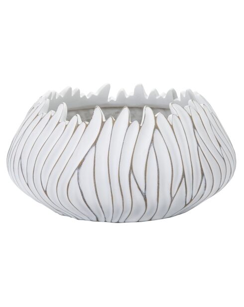 Vase Gaspeau en résine Honduras blanc – D.40x20 cm