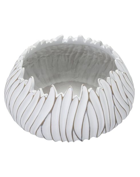 Vase Gaspeau en résine Honduras blanc – D.40x20 cm