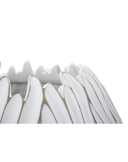 Vase Gaspeau en résine Honduras blanc – D.40x20 cm