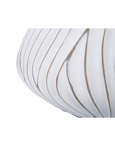 Vase Gaspeau en résine Honduras blanc – D.40x20 cm