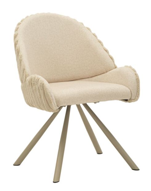 Lot de 2 chaises en bois de jeu Stockholm crème – 58x53x85 cm