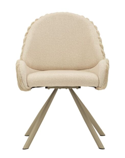 Lot de 2 chaises en bois de jeu Stockholm crème – 58x53x85 cm