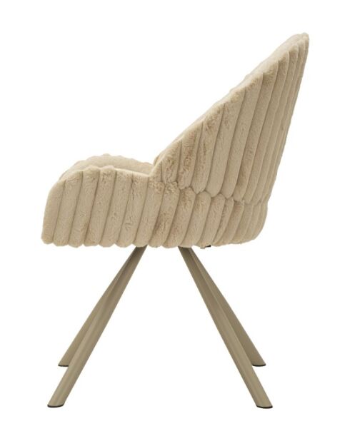 Lot de 2 chaises en bois de jeu Stockholm crème – 58x53x85 cm