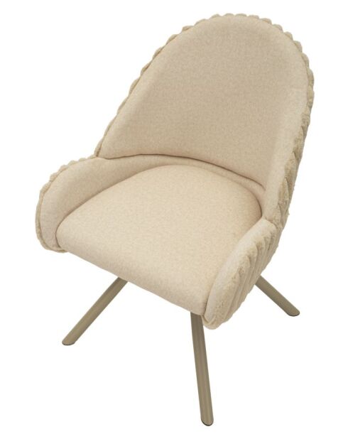 Lot de 2 chaises en bois de jeu Stockholm crème – 58x53x85 cm