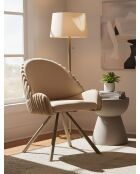 Lot de 2 chaises en bois de jeu Stockholm crème – 58x53x85 cm