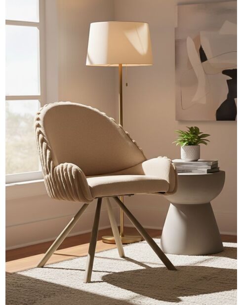 Lot de 2 chaises en bois de jeu Stockholm crème – 58x53x85 cm