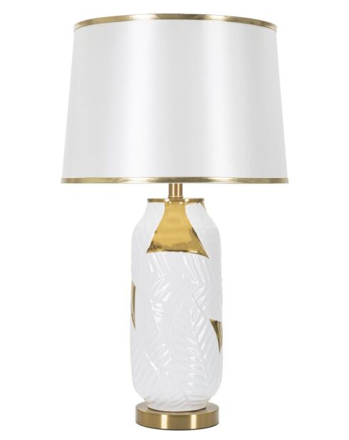 Lampe de table en céramique or et blanche – D.40x70 cm