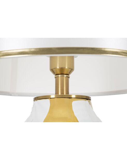 Lampe de table en céramique or et blanche – D.40x70 cm