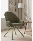 Lot de 2 chaises en bois de jeu Stockholm vertes – 58x53x85 cm
