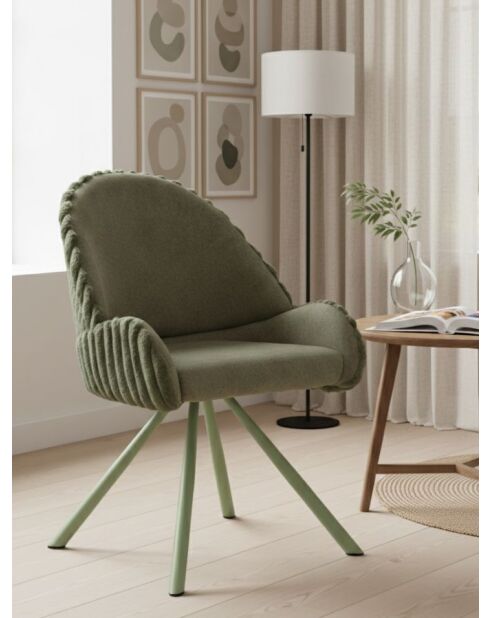 Lot de 2 chaises en bois de jeu Stockholm vertes – 58x53x85 cm