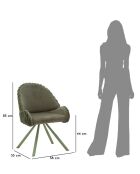 Lot de 2 chaises en bois de jeu Stockholm vertes – 58x53x85 cm