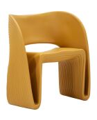 Fauteuil en polyéthylène Sand moutarde – 65x57,5x76 cm