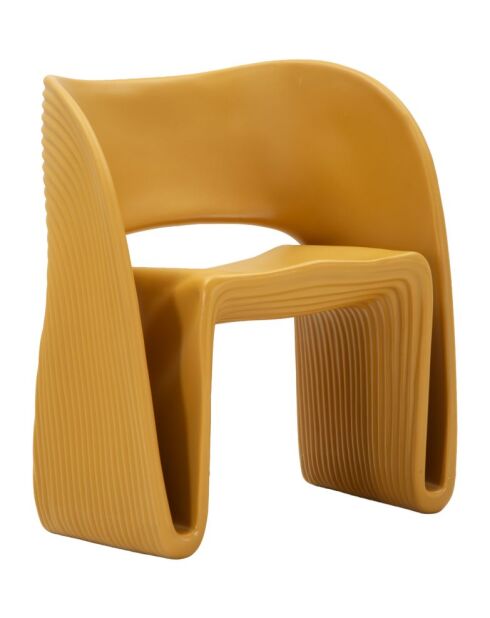 Fauteuil en polyéthylène Sand moutarde – 65x57,5x76 cm