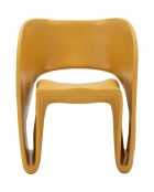 Fauteuil en polyéthylène Sand moutarde – 65x57,5x76 cm