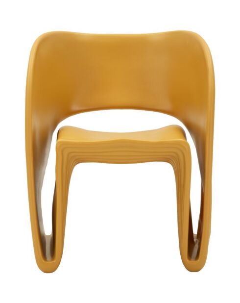 Fauteuil en polyéthylène Sand moutarde – 65x57,5x76 cm