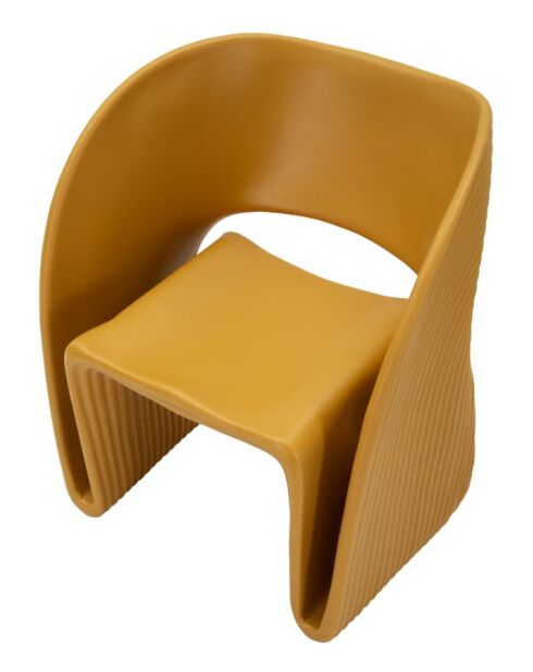 Fauteuil en polyéthylène Sand moutarde – 65x57,5x76 cm