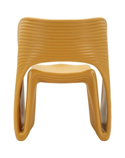Fauteuil en polyéthylène Sand moutarde – 65x57,5x76 cm