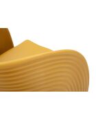 Fauteuil en polyéthylène Sand moutarde – 65x57,5x76 cm