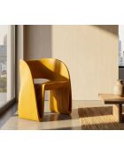 Fauteuil en polyéthylène Sand moutarde – 65x57,5x76 cm