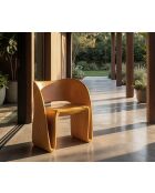 Fauteuil en polyéthylène Sand moutarde – 65x57,5x76 cm