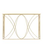 Console en fer et miroir Exy or/argent– 120x40x80 cm