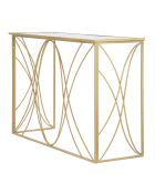 Console en fer et miroir Exy or/argent– 120x40x80 cm