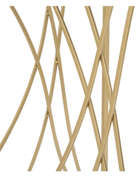 Console en fer et miroir Exy or/argent– 120x40x80 cm